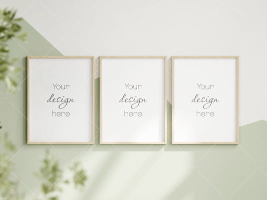 Frame Mockup in Green Kids Room Interior, Portrait Frame Nursery Interior Wall Mockup, Minimalist Nursery Frame Mockup