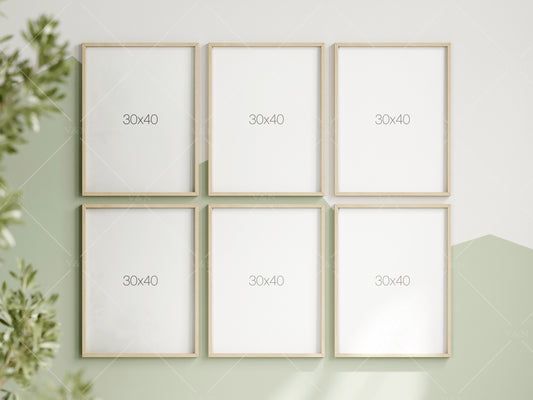 Frame Mockup in Green Kids Room Interior, Portrait Frame Nursery Interior Wall Mockup, Minimalist Nursery Frame Mockup