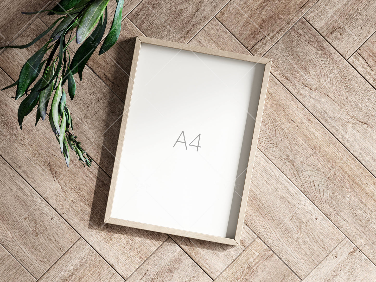 Portrait Frame Mockup in Minimalist Interior, Poster Mockup, Photo Frame Mockup, PSD JPG