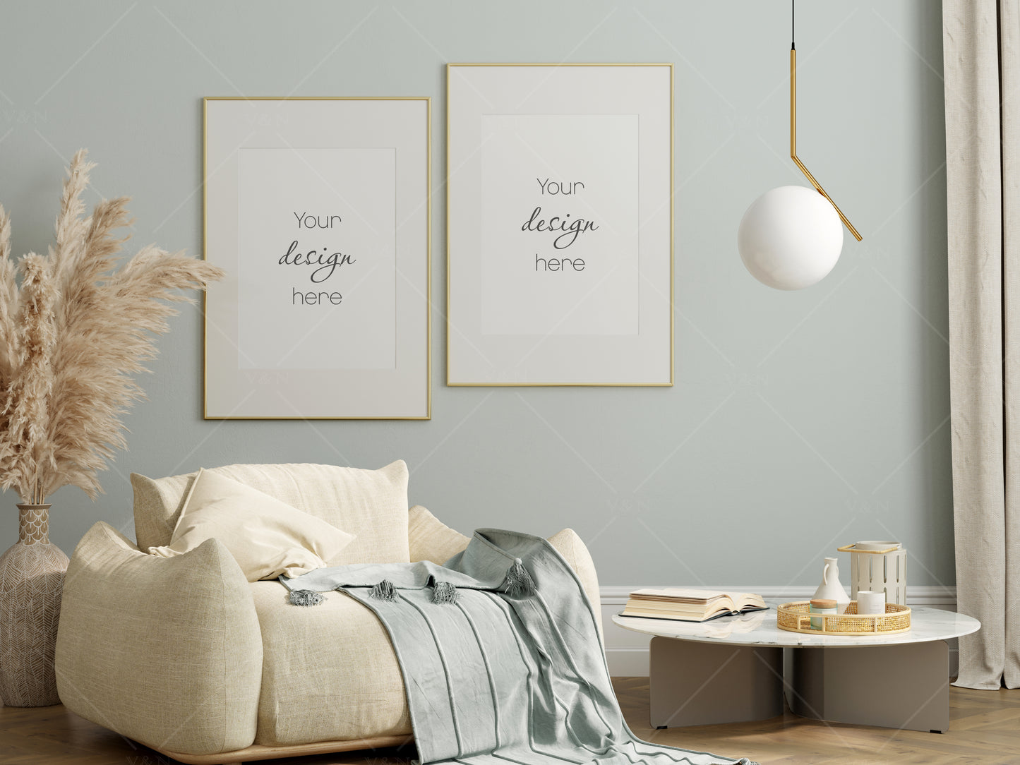 Frame Mockup Living Room, Interior Mockup, Poster Mockup, Gallery Wall Mockup