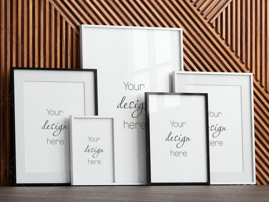 Gallery Frame Mockup, Poster Frame Mockup, Photo Frame Mockup, PSD JPG