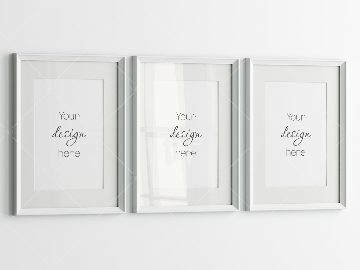 Three Posters Mockup, Frame Mockup, Poster Frame Mockup, Photo Frame Mockup, PSD JPG