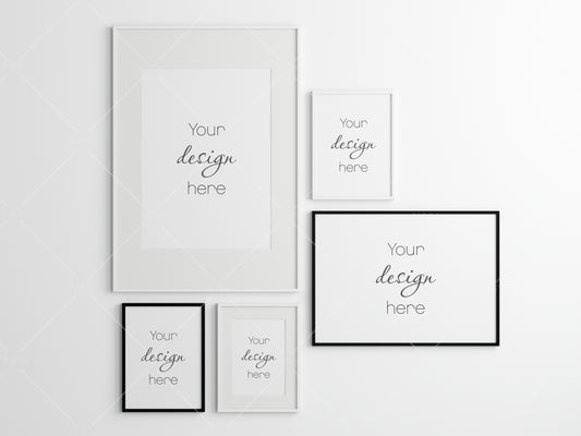 Gallery Wall Mockup, Frame Mockup, Poster Frame Mockup, Photo Frame Mockup, PSD JPG