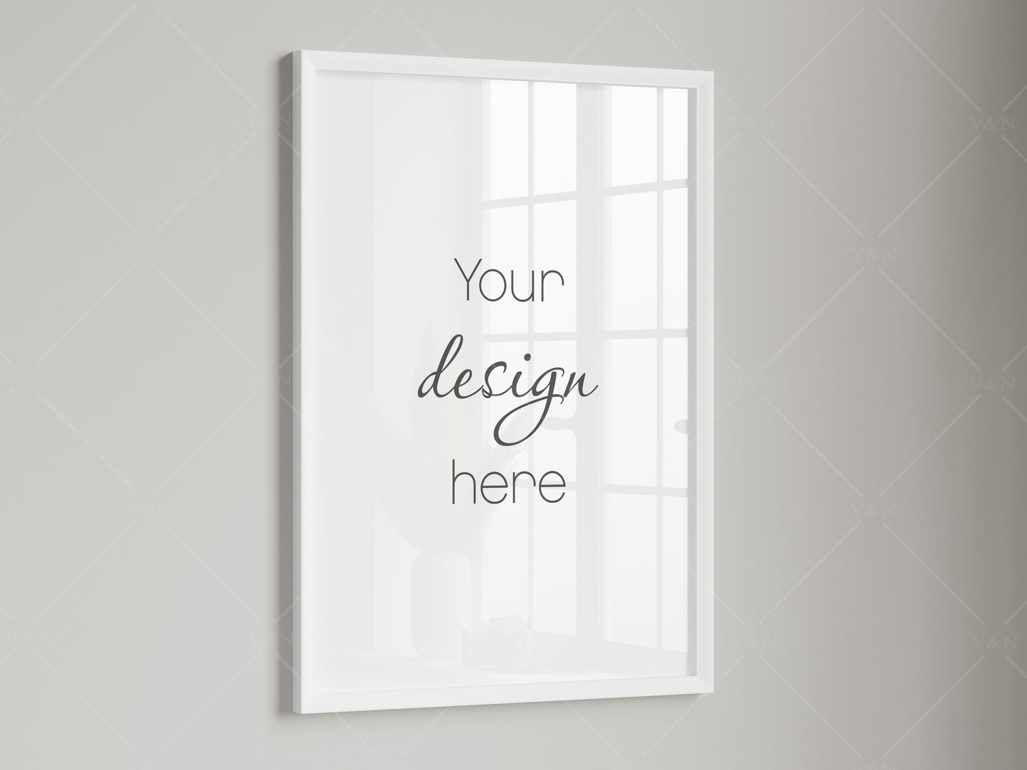 Close up Frame Mockup, Minimalist Vertical Frame Mockup, Poster Mockup, JPG PSD