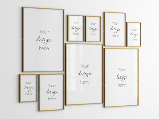 Gallery Wall Mockup, Frame Mockup, Poster Frame Mockup, Photo Frame Mockup, PSD JPG