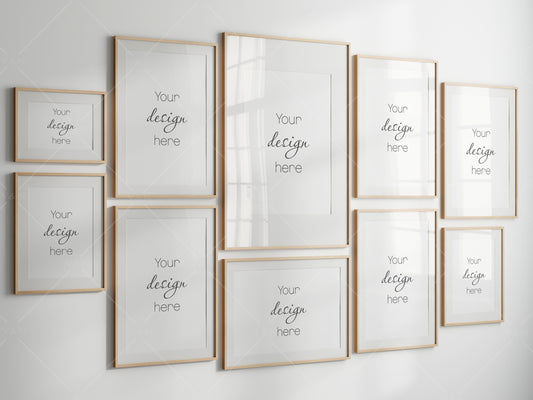 Gallery Wall Mockup, Frame Mockup, Poster Frame Mockup, Photo Frame Mockup, PSD JPG