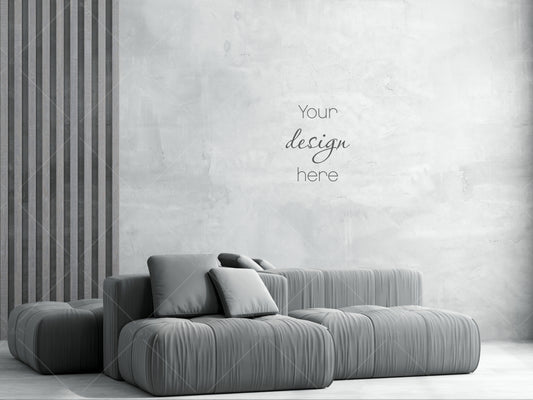 Modern Interior Background JPG, Empty Wall Mockup, Living Room Wall Background