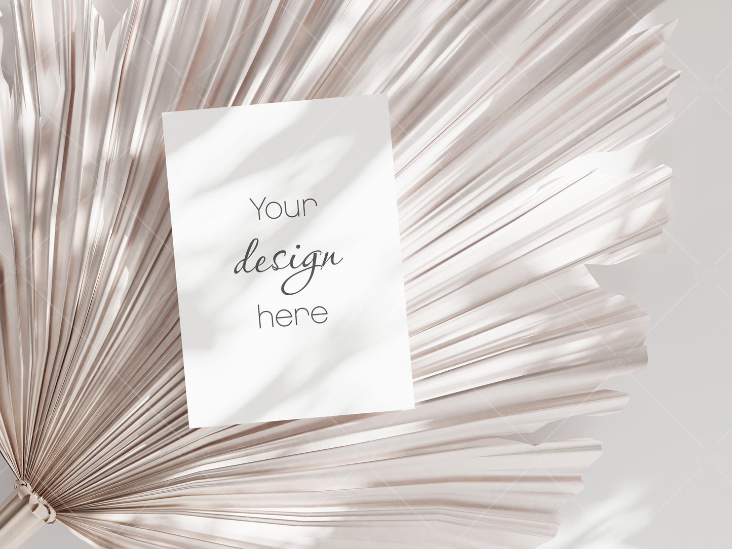 Boho Card Mockup 5x7, Invitation Mockup, Greeting Card Mockup, Wedding Stationery Mockup