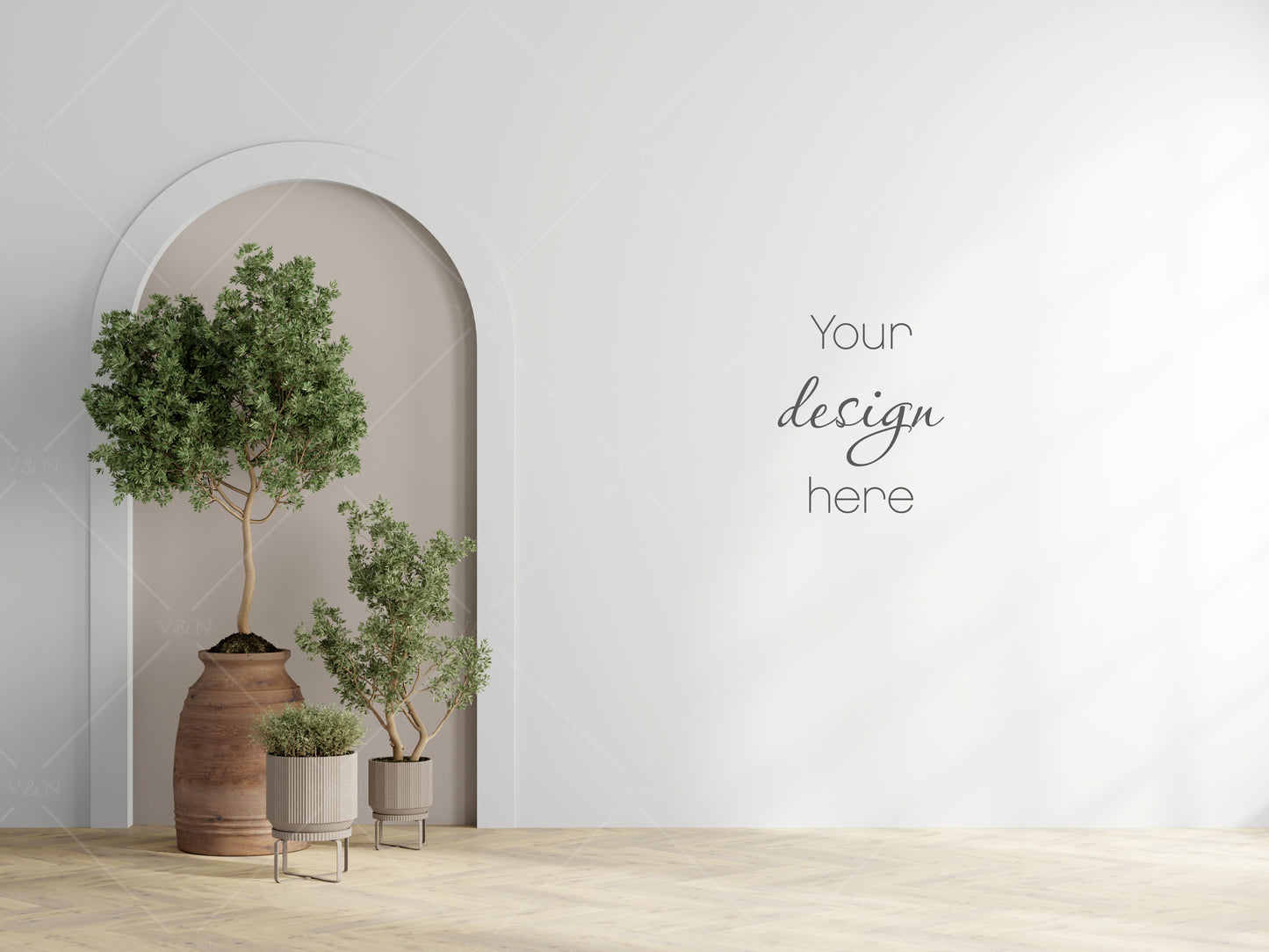 Modern Interior Background JPG, Empty Wall Mockup, Living Room Wall Background