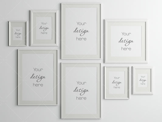 Gallery Wall Mockup, Frame Mockup, Poster Frame Mockup, Photo Frame Mockup, PSD JPG