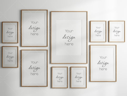 Gallery Wall Mockup, Frame Mockup, Poster Frame Mockup, Photo Frame Mockup, PSD JPG