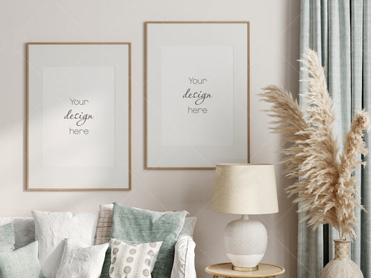 Frame Mockup Living Room, Interior Mockup, Poster Mockup, Gallery Wall Mockup