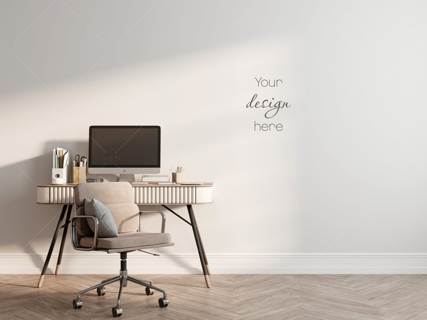 Home Workspace Wall Mockup, Empty Wall Mockup, Office Wall Mockup, Wall Mockup, Blank Wall Mockup