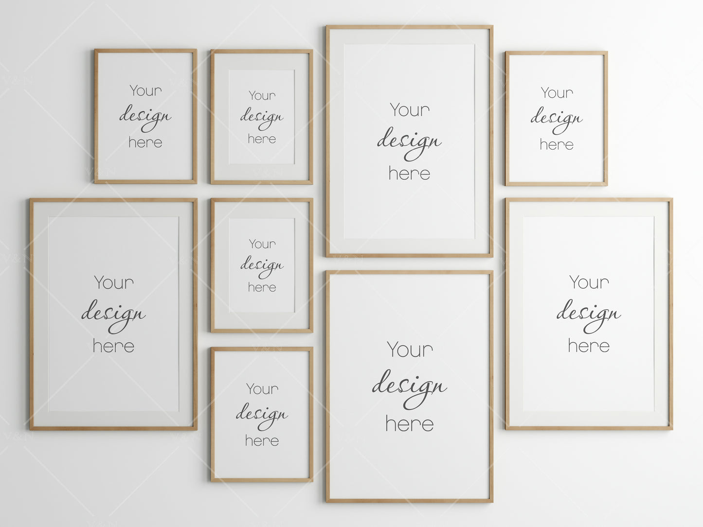 Gallery Wall Mockup, Frame Mockup, Poster Frame Mockup, Photo Frame Mockup, PSD JPG