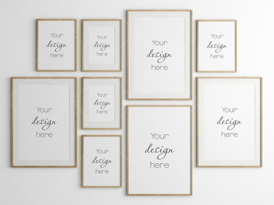 Gallery Wall Mockup, Frame Mockup, Poster Frame Mockup, Photo Frame Mockup, PSD JPG