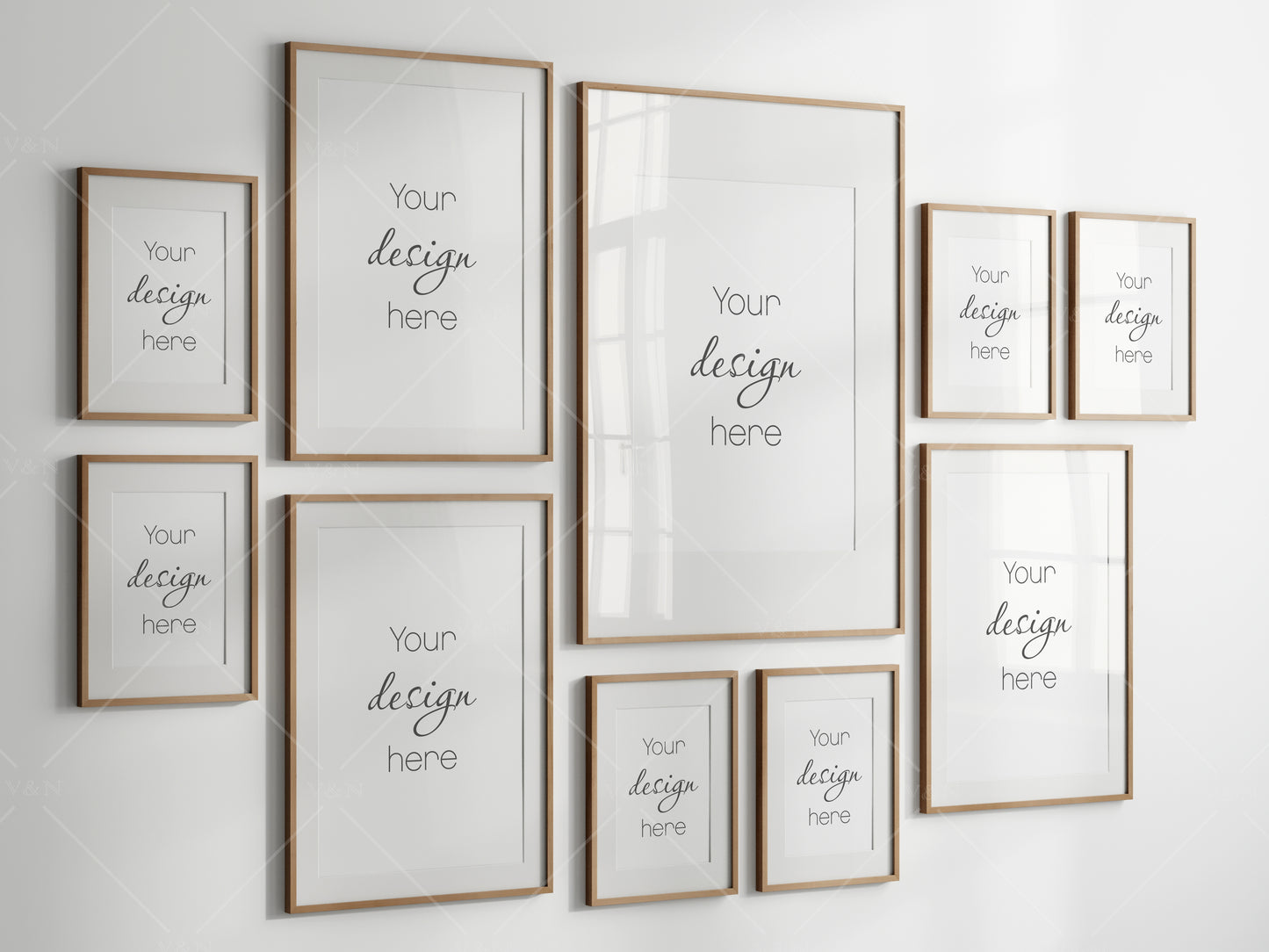 Gallery Wall Mockup, Frame Mockup, Poster Frame Mockup, Photo Frame Mockup, PSD JPG