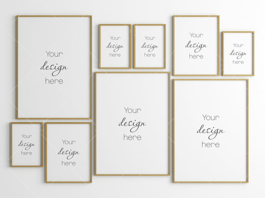 Gallery Wall Mockup, Frame Mockup, Poster Frame Mockup, Photo Frame Mockup, PSD JPG