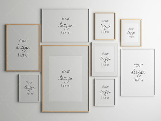 Gallery Wall Mockup, Frame Mockup, Poster Frame Mockup, Photo Frame Mockup, PSD JPG