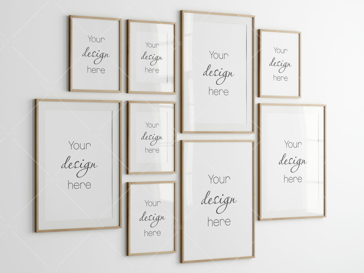 Frame Mockup, Gallery Wall Mockup, Poster Frame Mockup, Photo Frame Mockup, PSD JPG