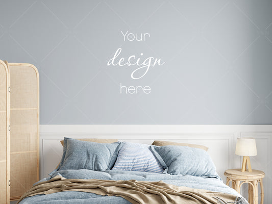 Bedroom Wall Mockup, Blank Wall Mockup, Empty Wall Mockup, Modern Interior Wall Mockup