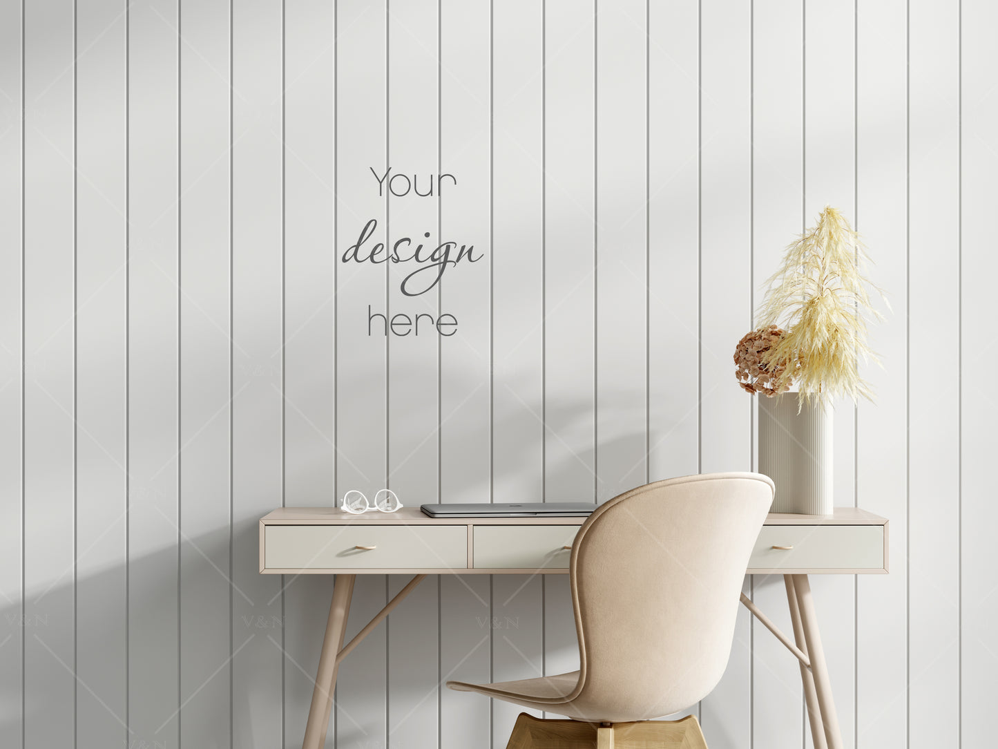 Home Workspace Wall Mockup, Empty Wall Mockup, Office Wall Mockup, Wall Mockup, Blank Wall Mockup