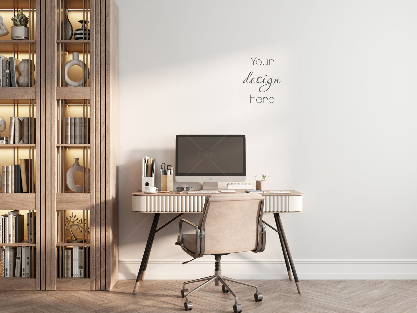 Home Workspace Wall Mockup, Empty Wall Mockup, Office Wall Mockup, Wall Mockup, Blank Wall Mockup