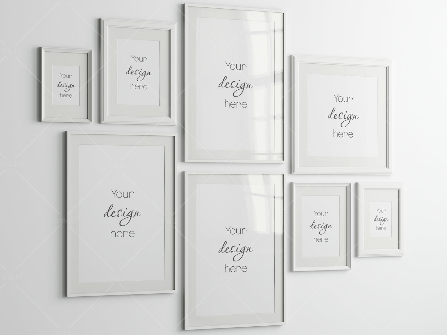 Gallery Wall Mockup, Frame Mockup, Poster Frame Mockup, Photo Frame Mockup, PSD JPG