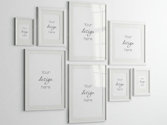 Gallery Wall Mockup, Frame Mockup, Poster Frame Mockup, Photo Frame Mockup, PSD JPG