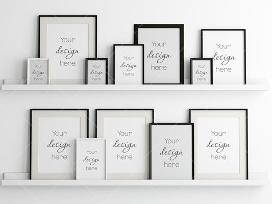 Photo Frame Mockup, Gallery Wall Mockup, Frame Mockup, Poster Frame Mockup, PSD JPG