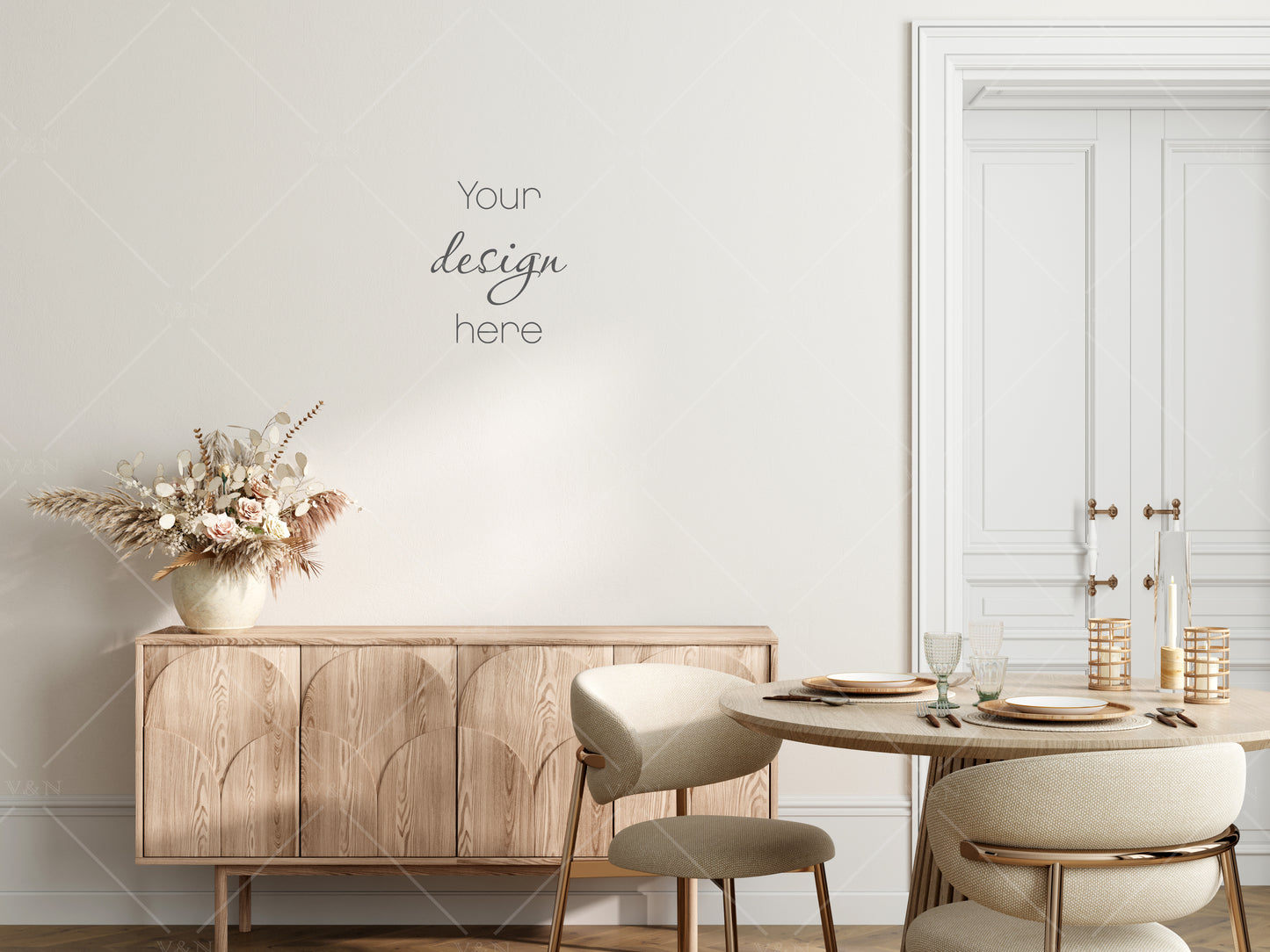 Interior Mockup, Wall Mockup, Dining Room Wall Mockup, Blank Wall Mockup, Empty Wall Mockup