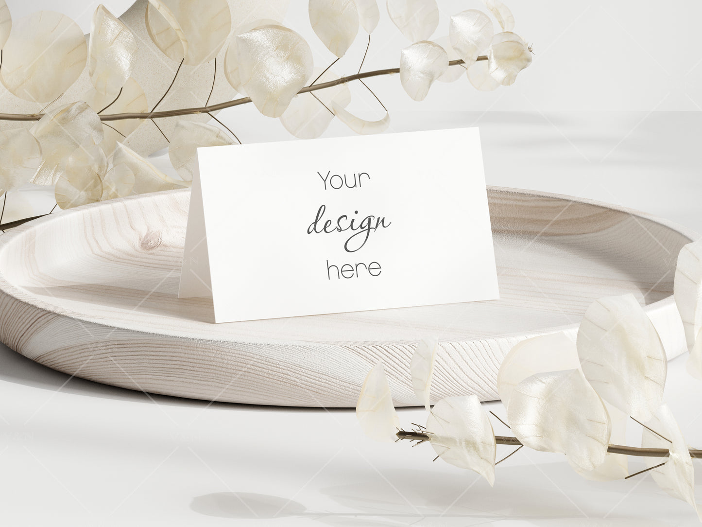 Place Card Mockup, Wedding Stationery Mockup, Blank White Card Mockup, Minimal Card Mockup, Card on Plate