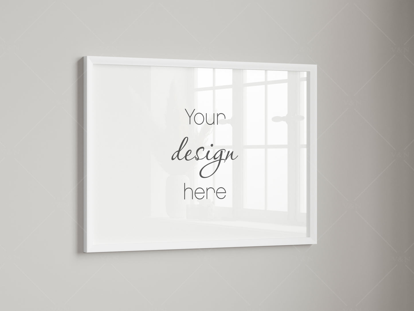 Close up Frame Mockup, Minimalist Horizontal Frame Mockup, Poster Mockup, JPG PSD