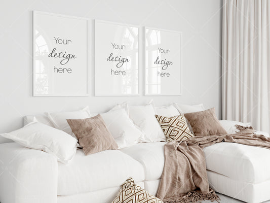 Living Room Frame Mockup, Interior Mockup, Poster Mockup, Vertical Frame Mockup