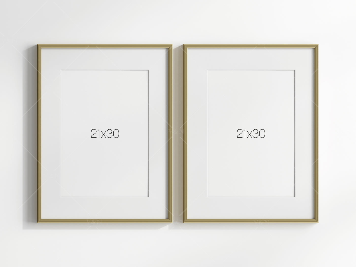 Gold Frame Mockup, Minimalist Frame Mockup, Poster Mockup, Vertical Frame Mockup