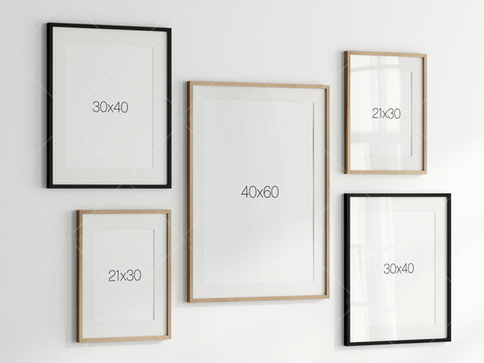 Gallery Wall Mockup, Frame Mockup, Poster Frame Mockup, Photo Frame Mockup, PSD JPG