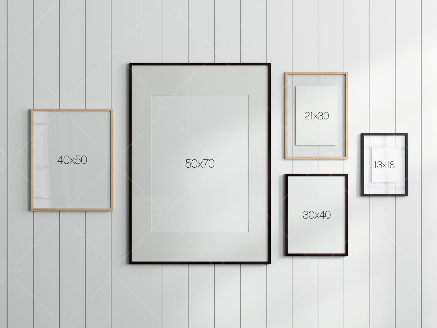 Gallery Wall Mockup, Frame Mockup, Poster Frame Mockup, Photo Frame Mockup, PSD JPG