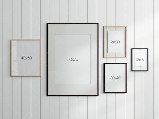 Gallery Wall Mockup, Frame Mockup, Poster Frame Mockup, Photo Frame Mockup, PSD JPG