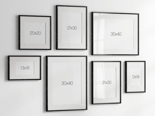 Gallery Wall Mockup, Frame Mockup, Poster Frame Mockup, Photo Frame Mockup, PSD JPG