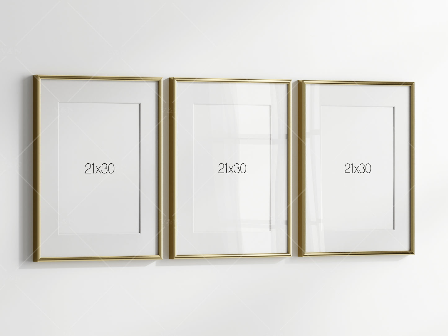 Gold Frame Mockup, Minimalist Frame Mockup, Poster Mockup, Vertical Frame Mockup