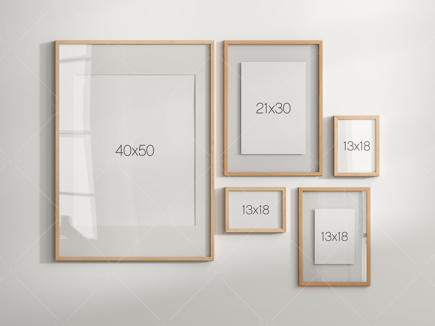 Gallery Wall Mockup, Frame Mockup, Poster Frame Mockup, Photo Frame Mockup, PSD JPG