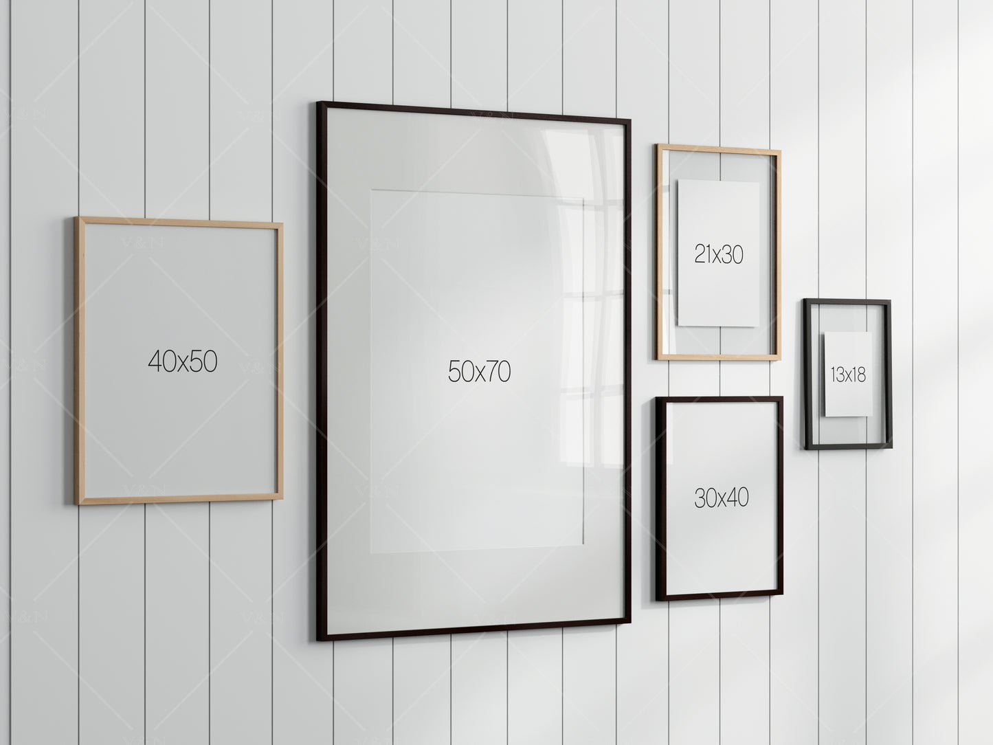 Gallery Wall Mockup, Frame Mockup, Poster Frame Mockup, Photo Frame Mockup, PSD JPG