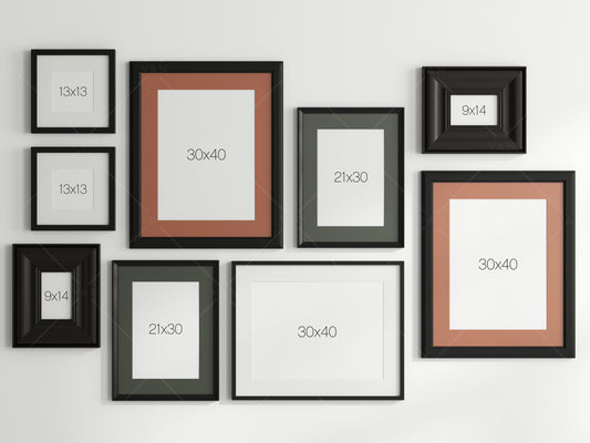 Gallery Wall Mockup, Frame Mockup, Poster Frame Mockup, Photo Frame Mockup, PSD JPG