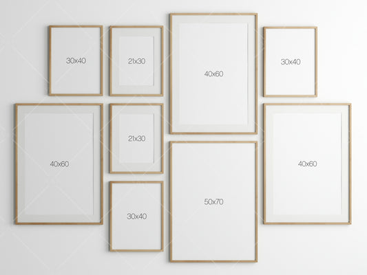 Gallery Wall Mockup, Frame Mockup, Poster Frame Mockup, Photo Frame Mockup, PSD JPG