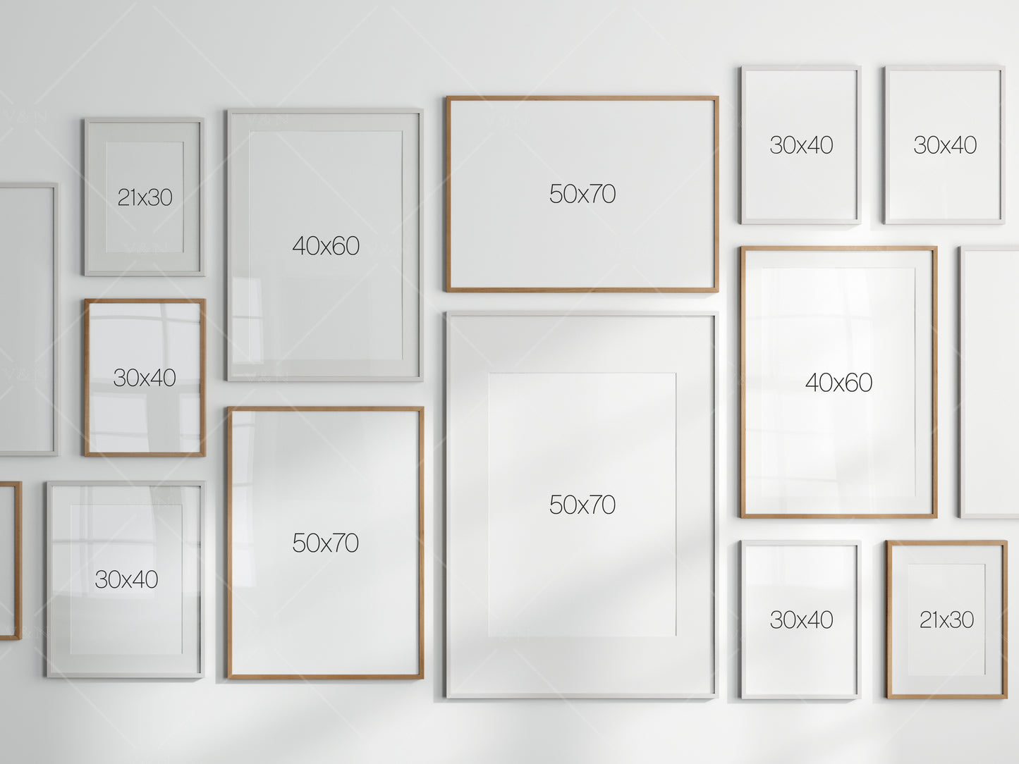 Gallery Wall Mockup, Frame Mockup, Poster Frame Mockup, Photo Frame Mockup, PSD JPG