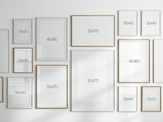 Gallery Wall Mockup, Frame Mockup, Poster Frame Mockup, Photo Frame Mockup, PSD JPG