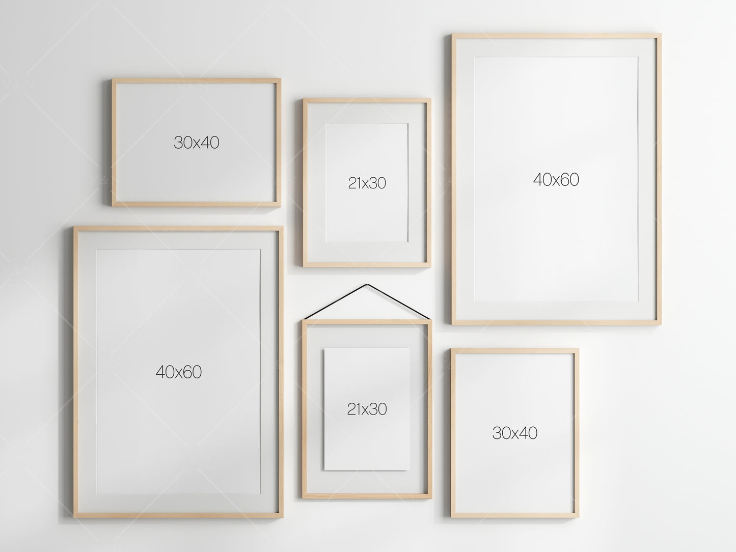 Gallery Wall Mockup, Frame Mockup, Poster Frame Mockup, Photo Frame Mockup, PSD JPG