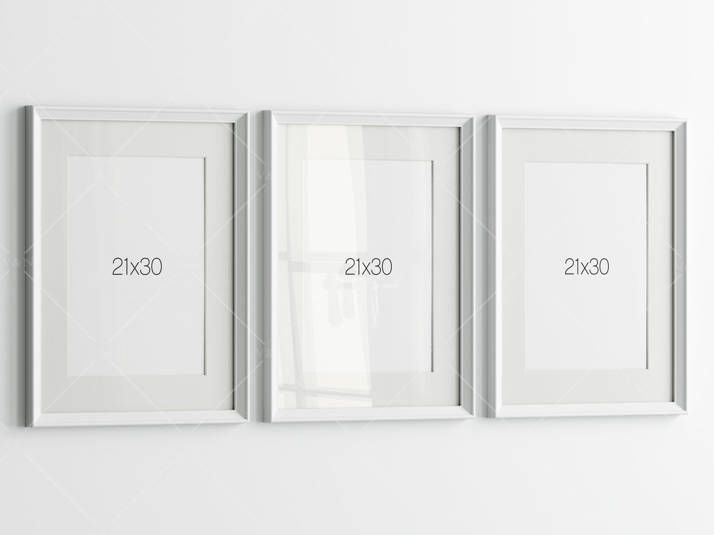 Three Posters Mockup, Frame Mockup, Poster Frame Mockup, Photo Frame Mockup, PSD JPG