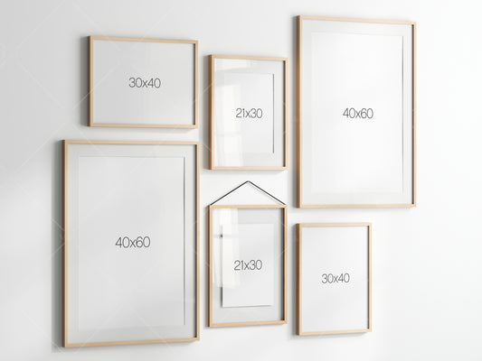 Gallery Wall Mockup, Frame Mockup, Poster Frame Mockup, Photo Frame Mockup, PSD JPG