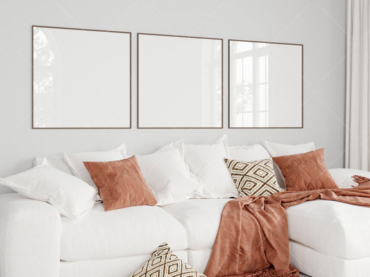 Square Frame Mockup, Living Room Frame Mockup, Interior Mockup, Poster Mockup