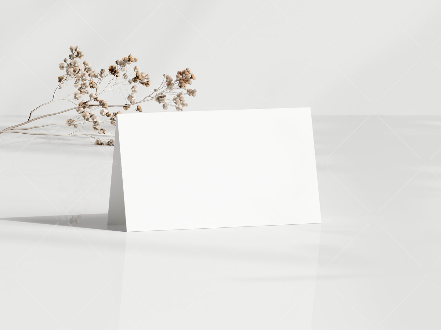 Thank You Card Mockup, Blank White Card Mockup, Wedding Stationery Mockup, Minimal Folded Card Mockup